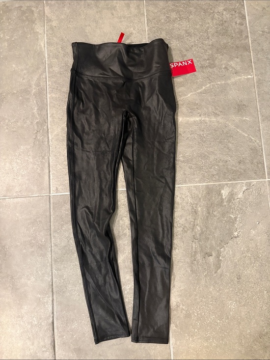SPANX Pants - SPANX Black Faux Leather High-Rise Leggings